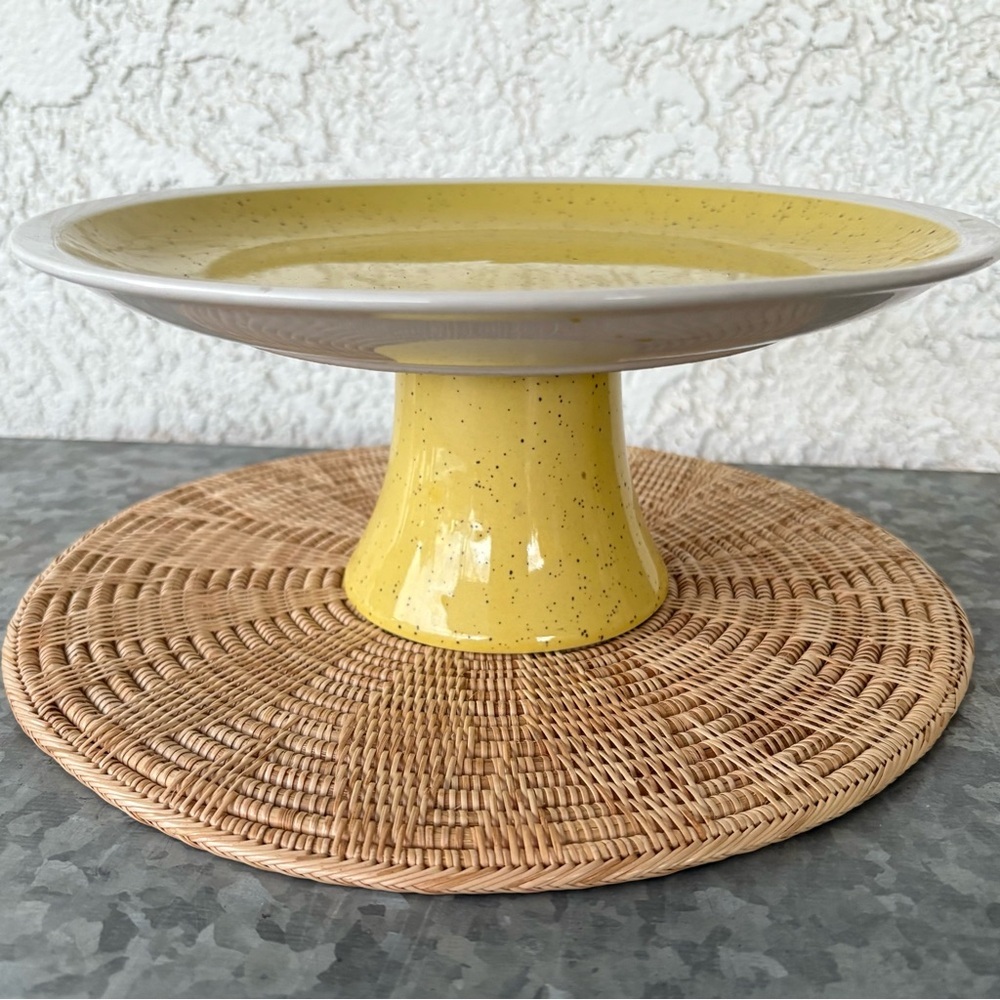 Mid-century Toscany Japan LUNAR Stoneware‎ Cake Stand